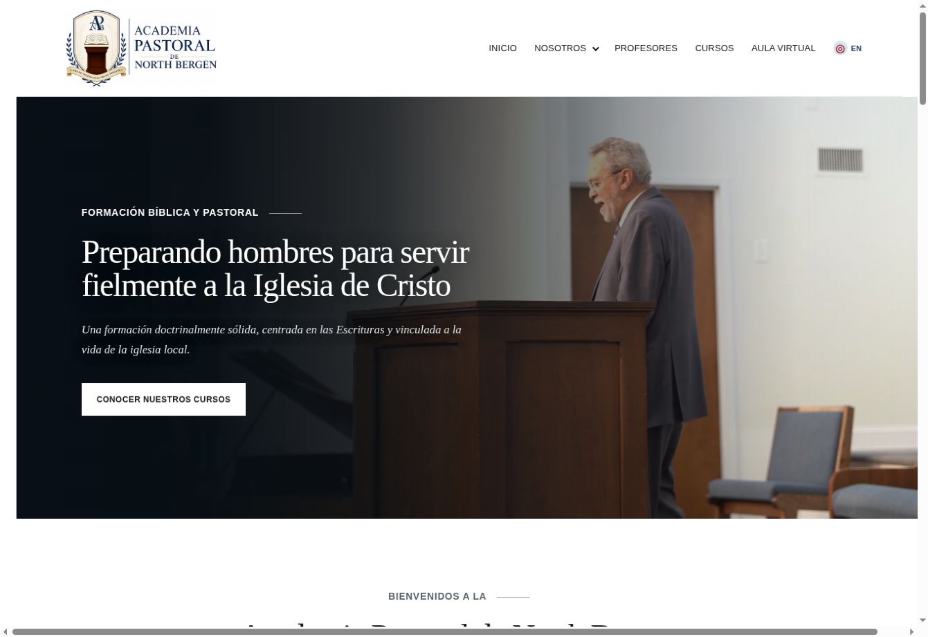 Captura de la web Academia Pastoral de North Bergen