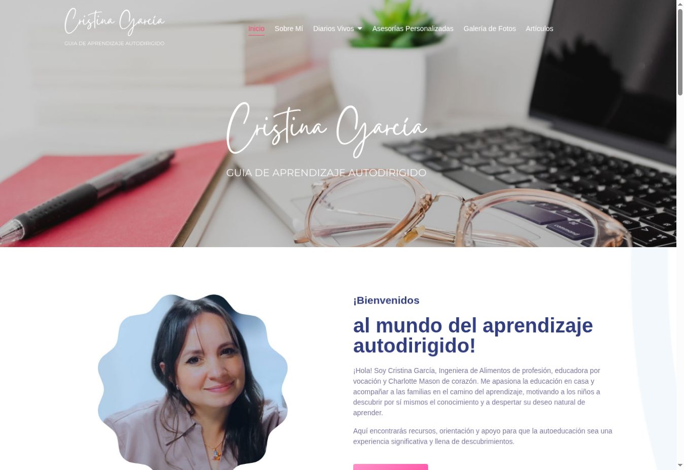 Captura de la web Cristina García
